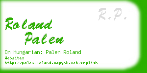 roland palen business card